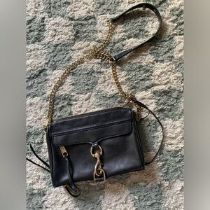 Black Leather Crossbody Bag